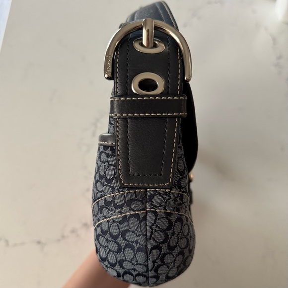 Coach Y2K Mini SoHo style f12308 in blue signature print - Picture 4 of 10